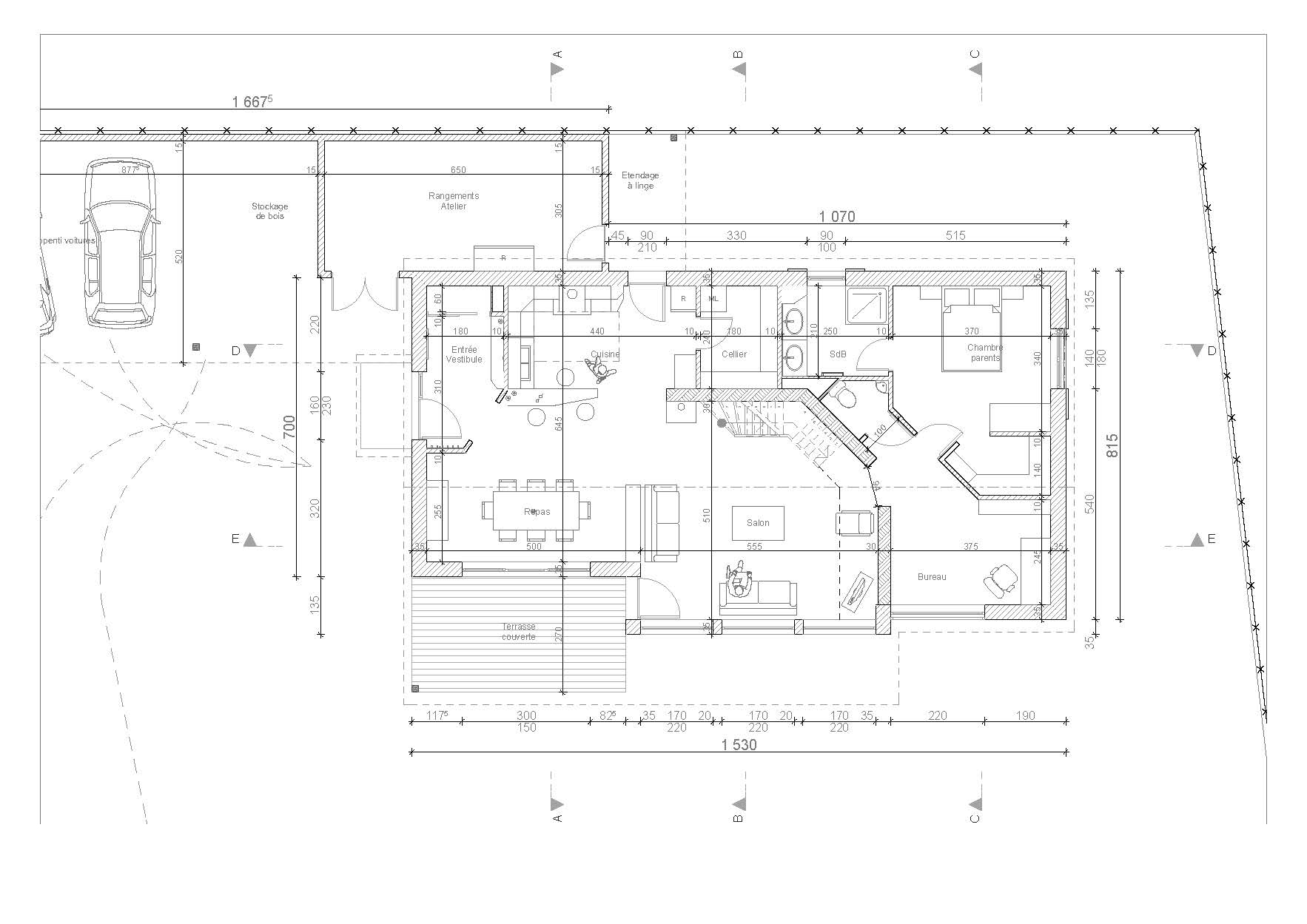 Maison en bois à Coubon