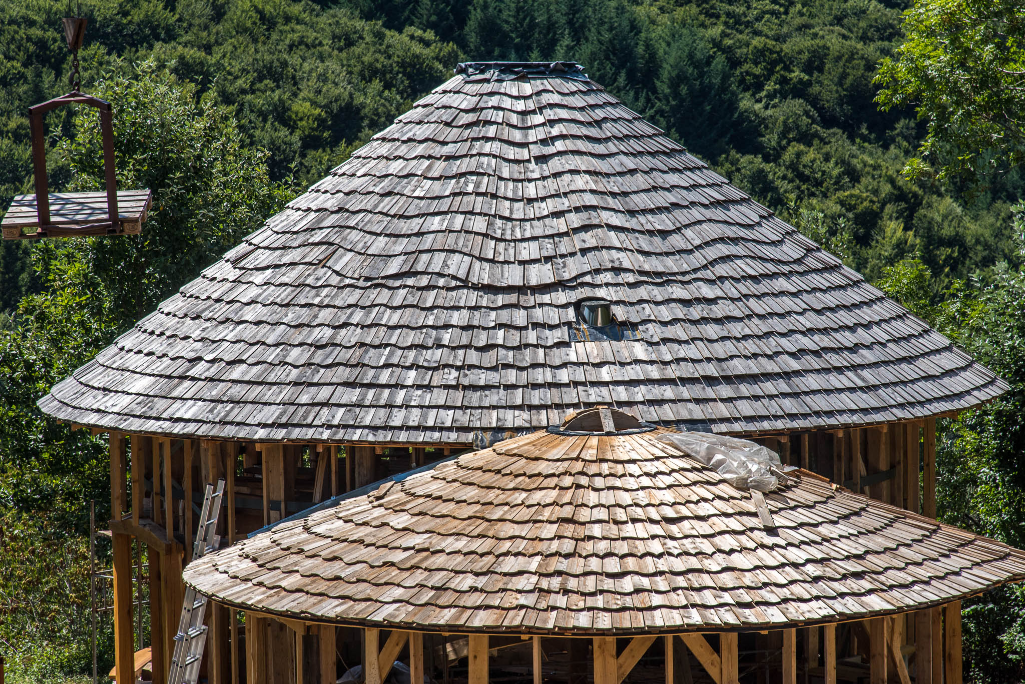 Maisons rondes en paille à Desges