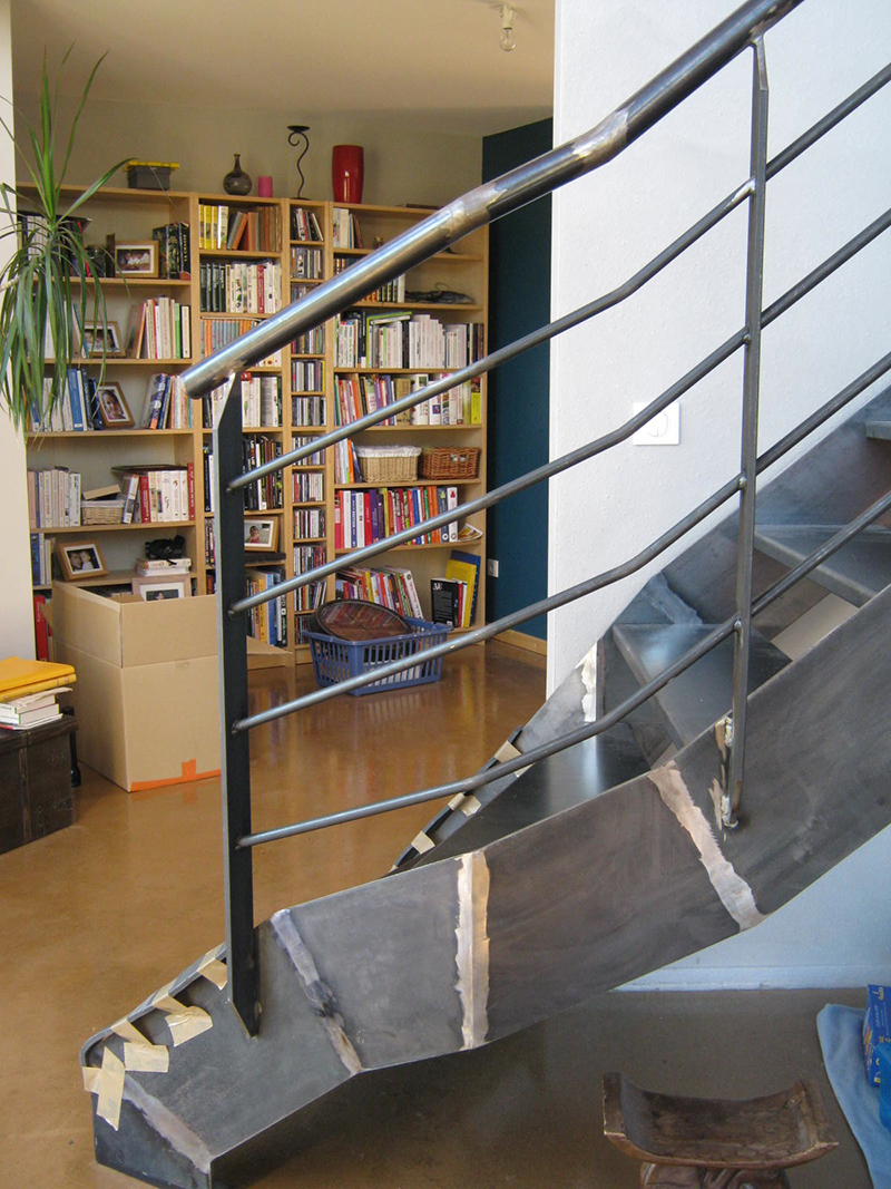 Détail de la main courante de l&#039;escalier