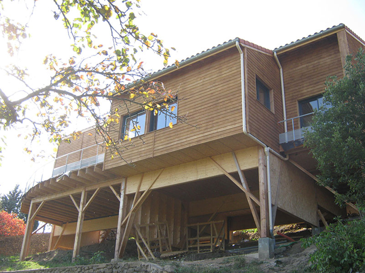 Maison à ossature bois à Polignac