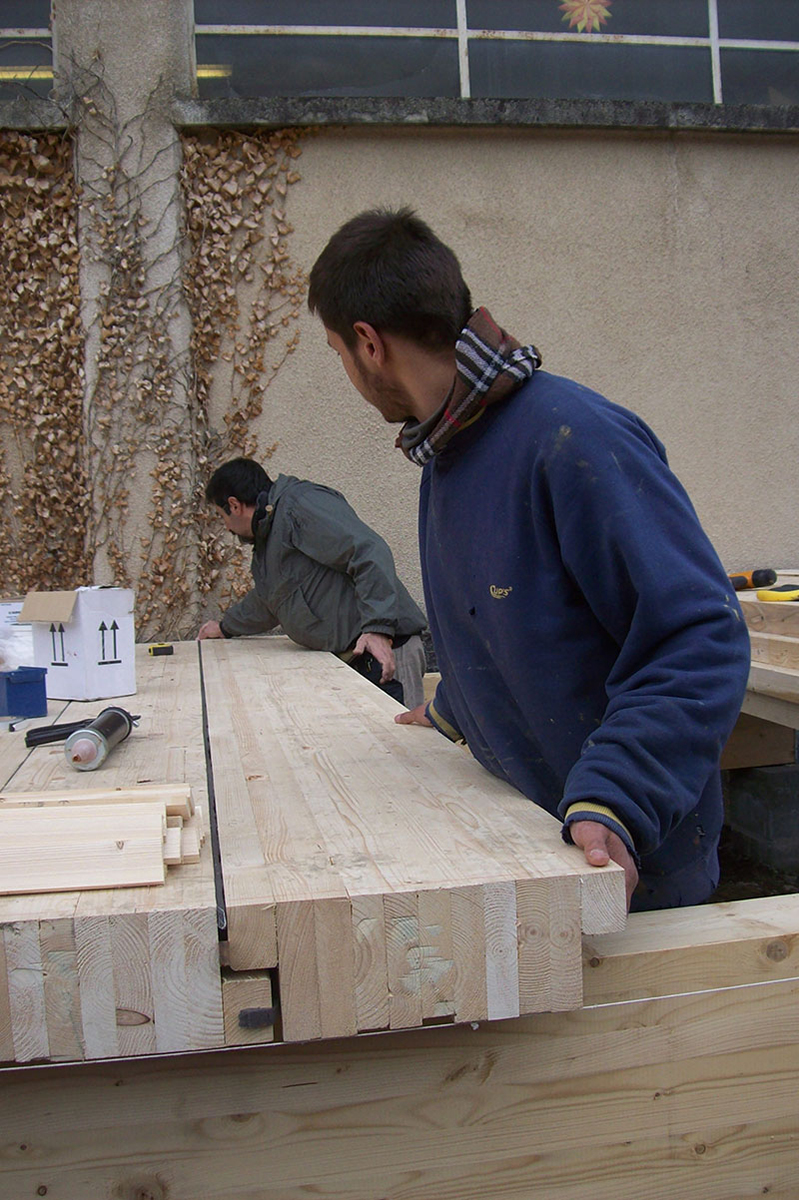 Chantier ossature bois à Aiguilhe