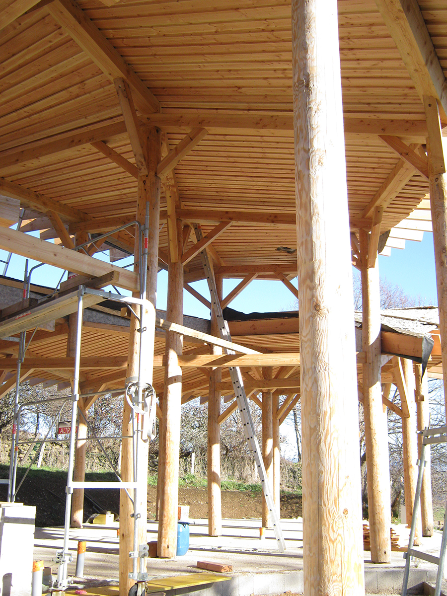 Chantier bois et paille à BLASSAC