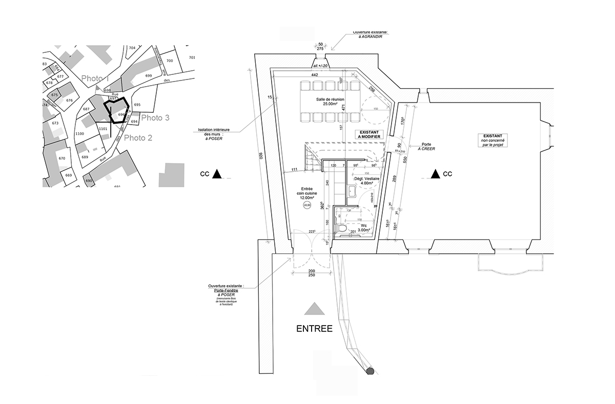 Plan de la rénovation de la grange