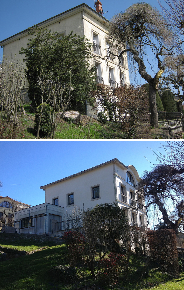 Rénovation complète : état initial et transformation de la maison en pierre