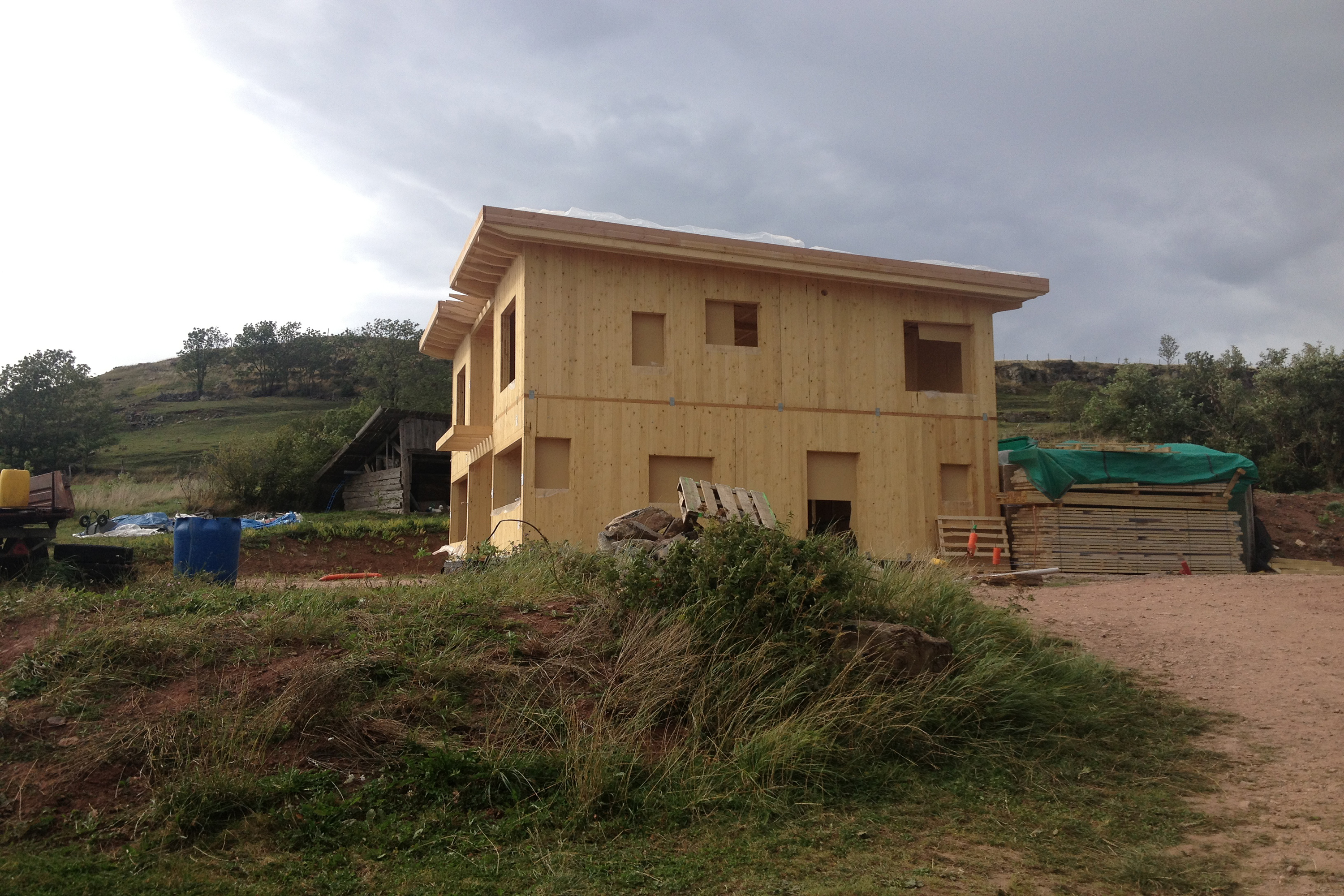 Avancement du chantier en bois à Laussonne