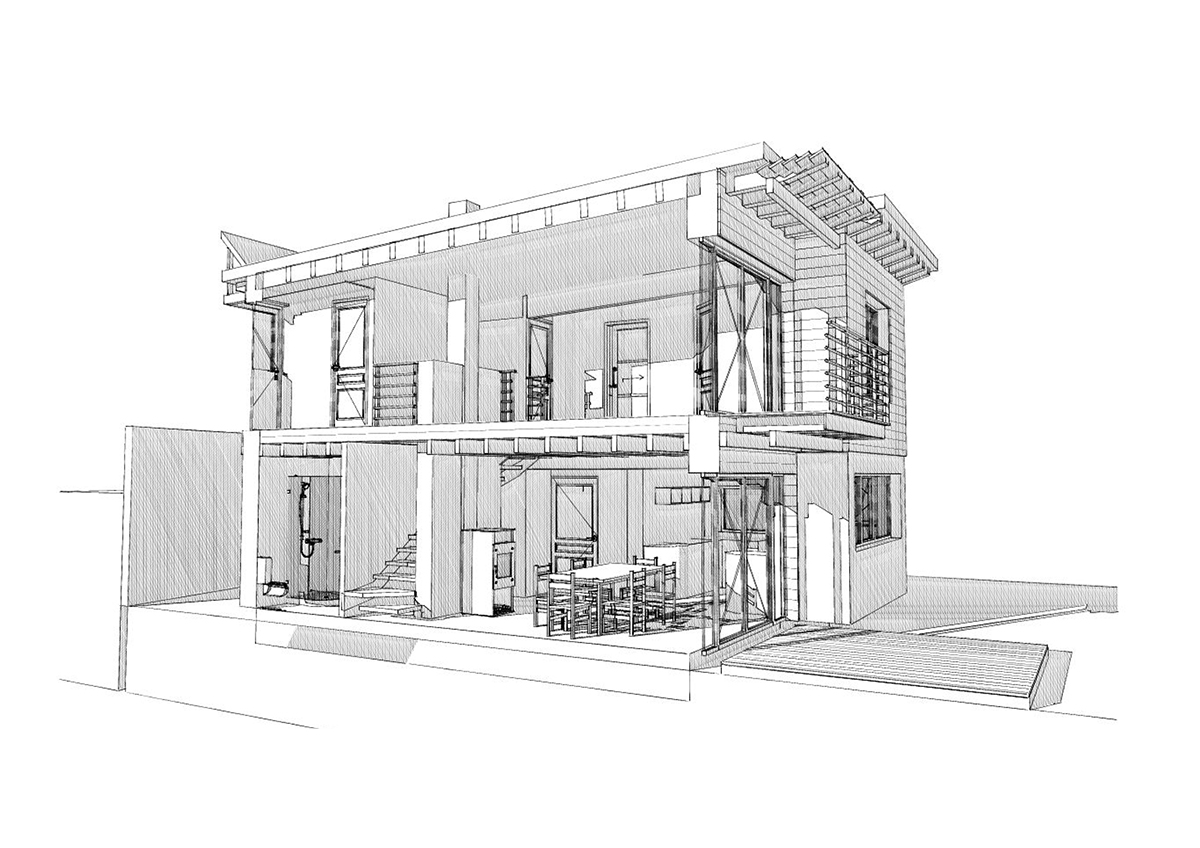 Maison ossature bois à Laussonne
