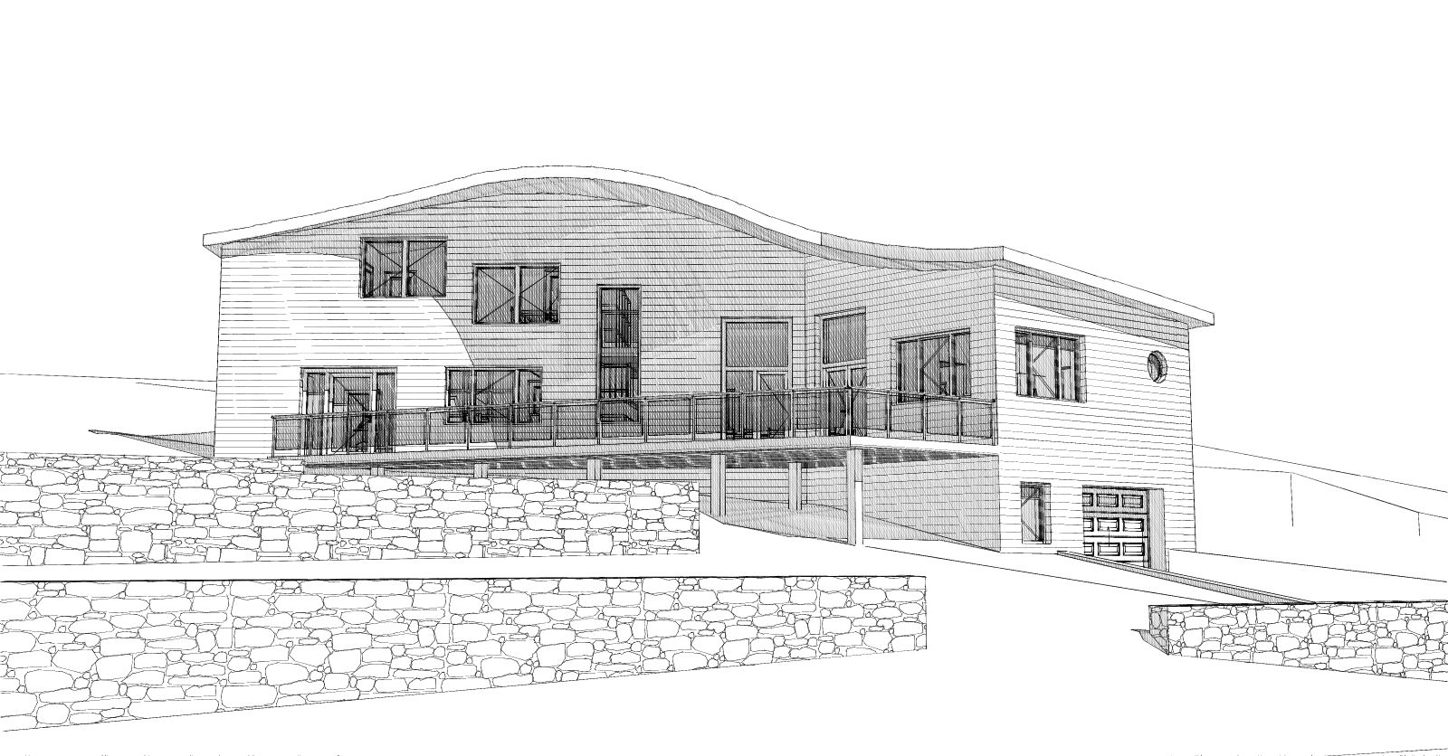 Construction de maison neuve à ossature bois à Saint Vidal