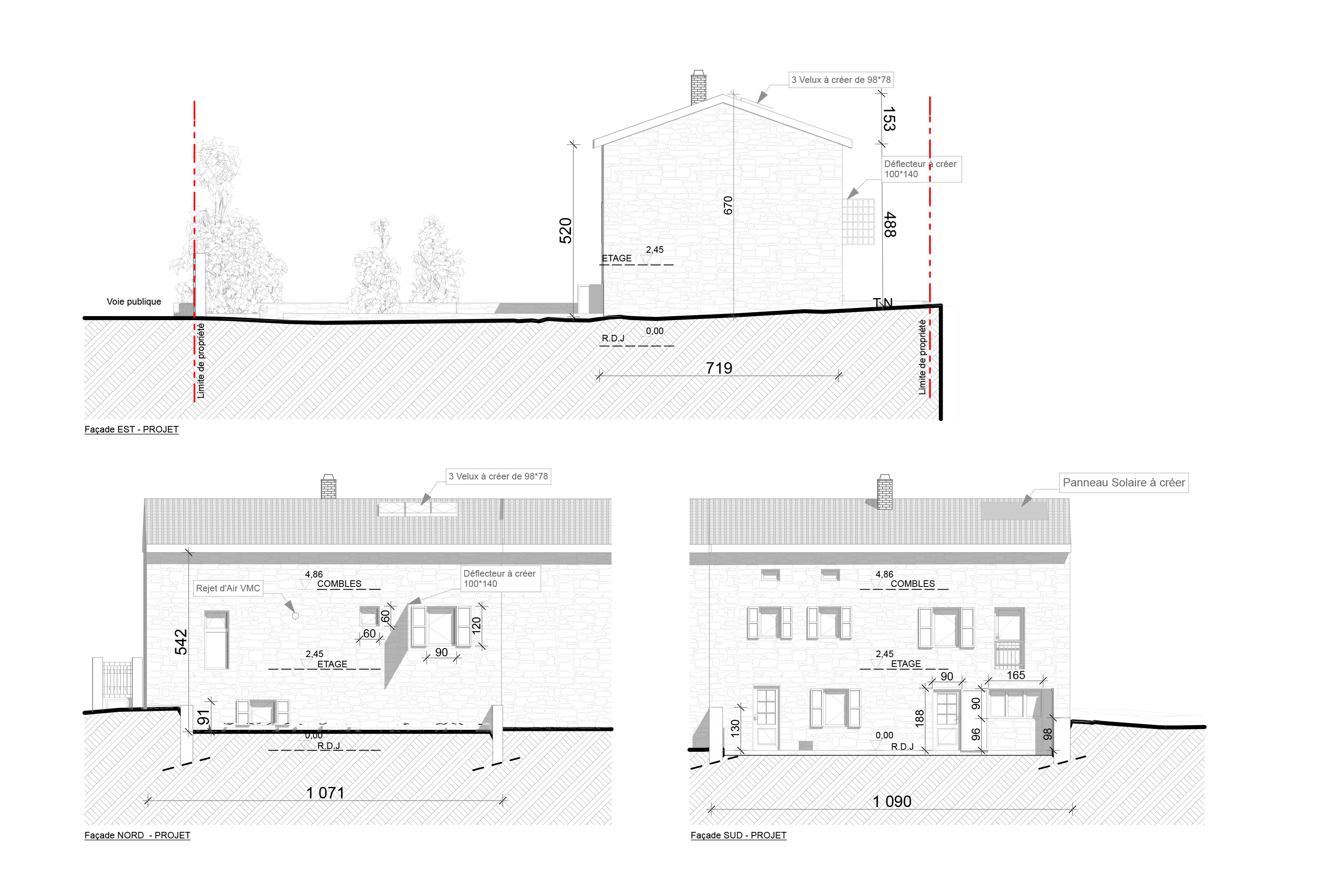 Nouveaux plans de la maison en pierre à Vorey-sur-Arzon