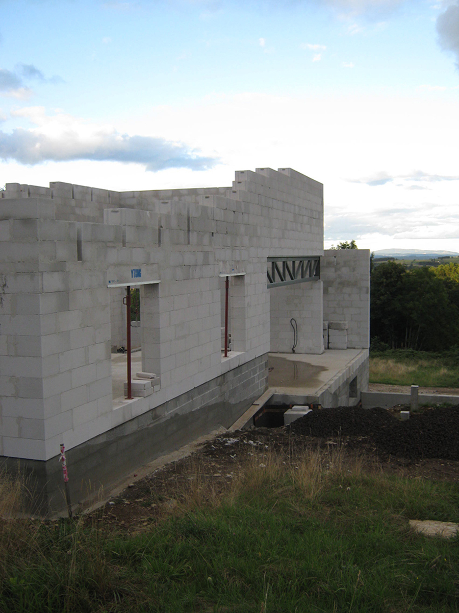 Maison en monomurs béton cellulaire à Yssingeaux