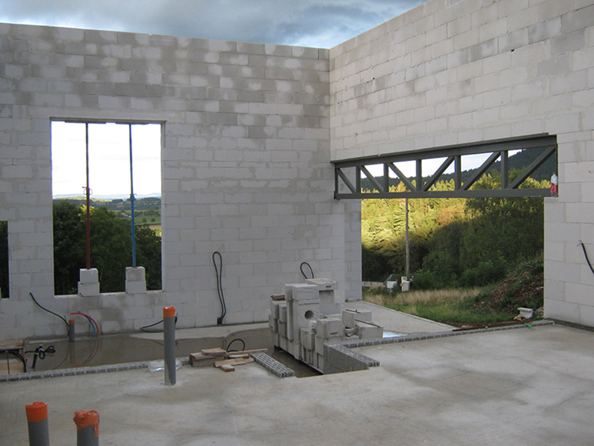 Maison en monomurs béton cellulaire à Yssingeaux