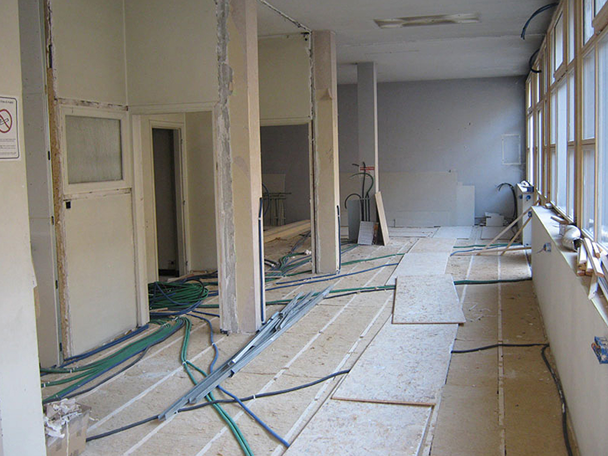 Chantier terre crue fibres de bois au Puy en Velay