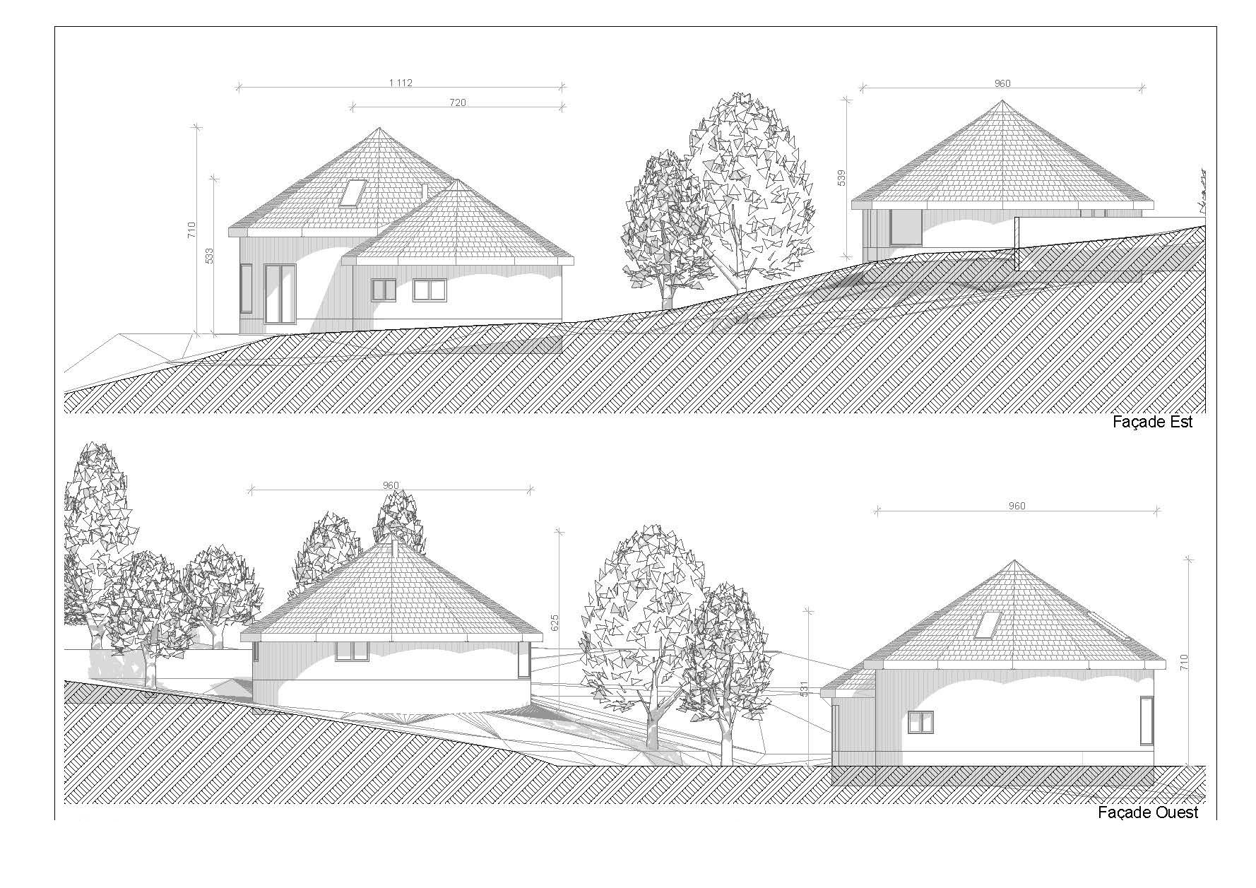 Maisons rondes en paille à Desges