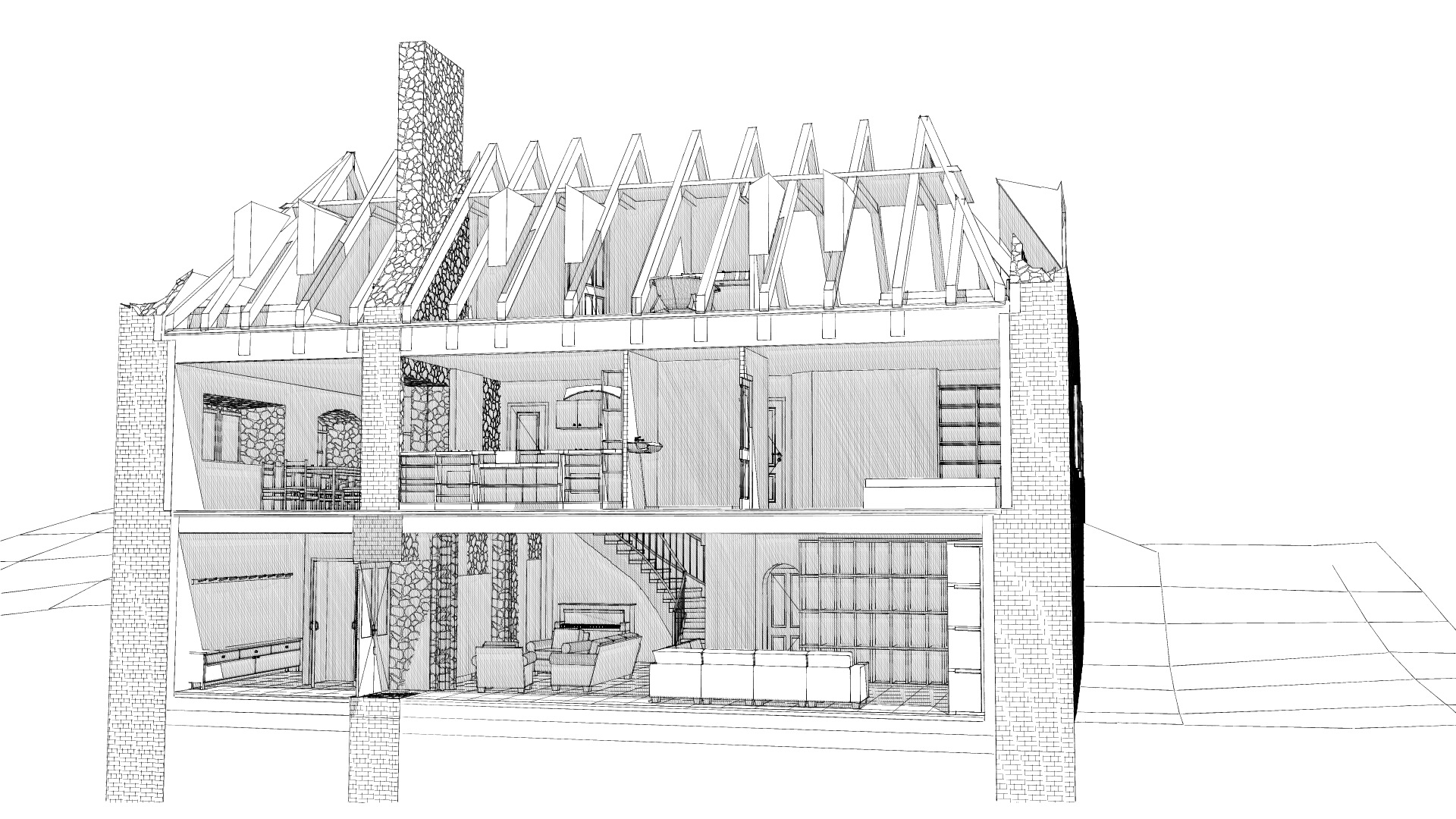 Rénovation d&#039;une maison en pierre et lauze à Sainte Eulalie