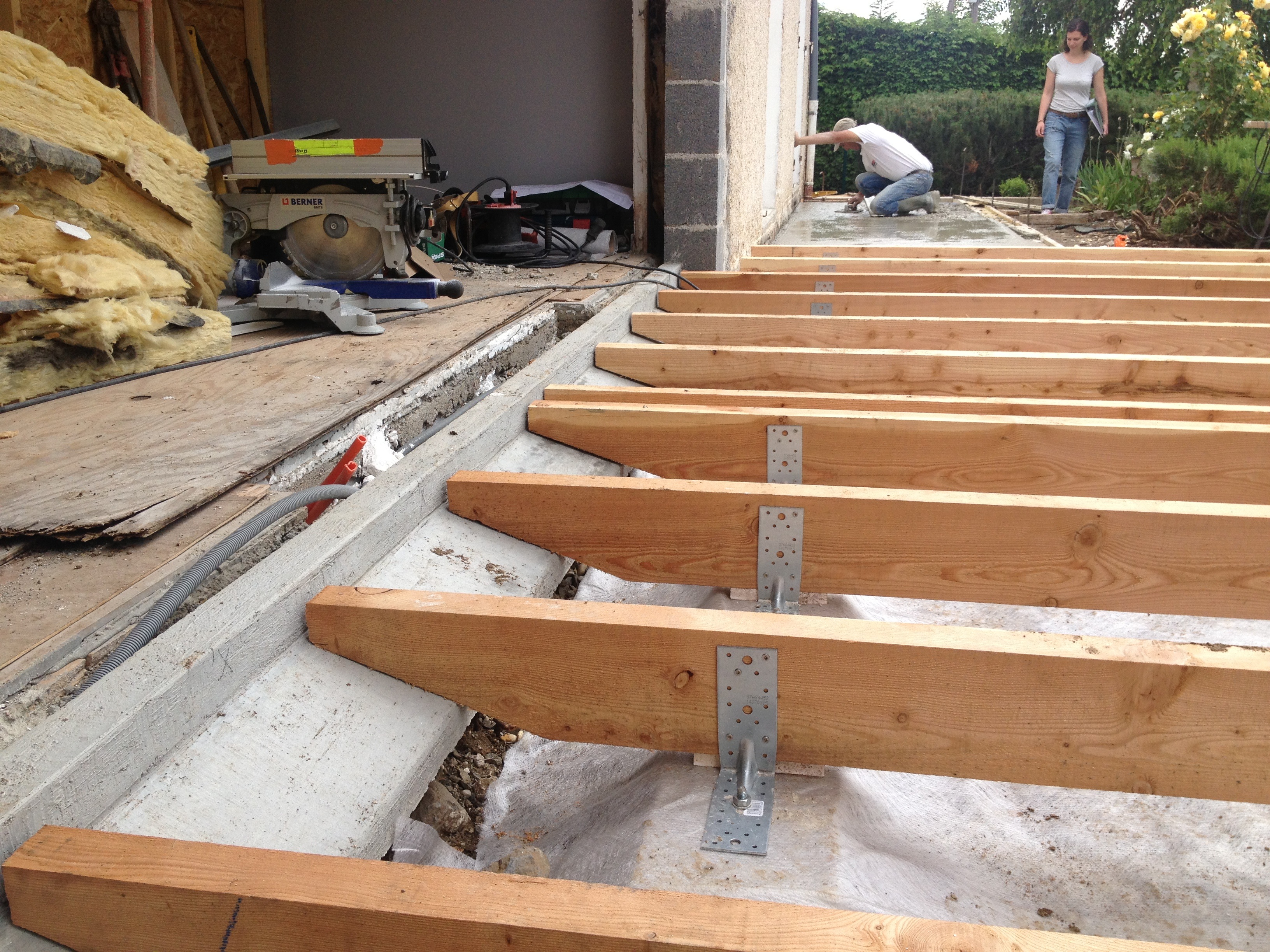 Structure du plancher de terrasse