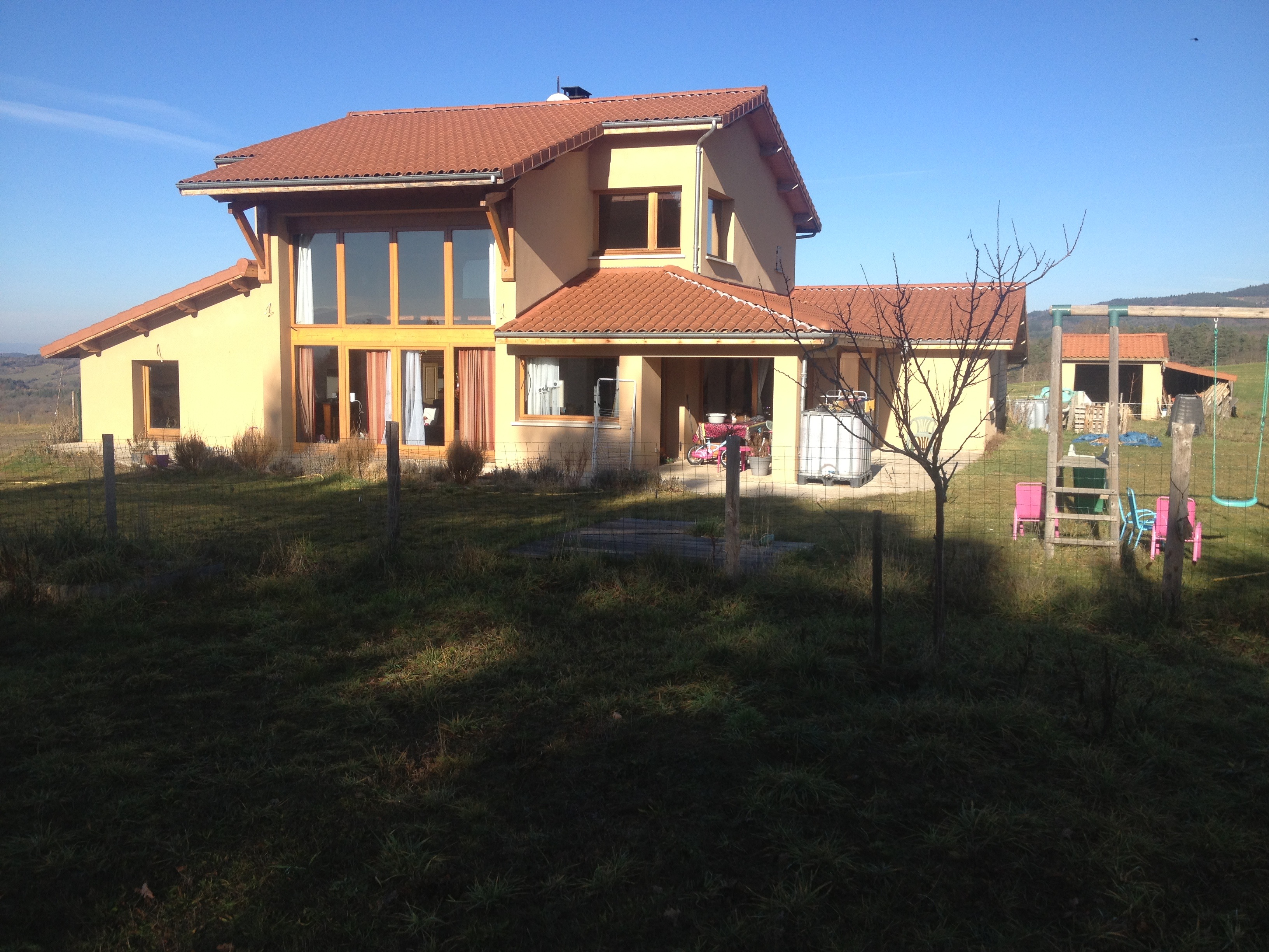 Maison en brique monomur à Chassagne