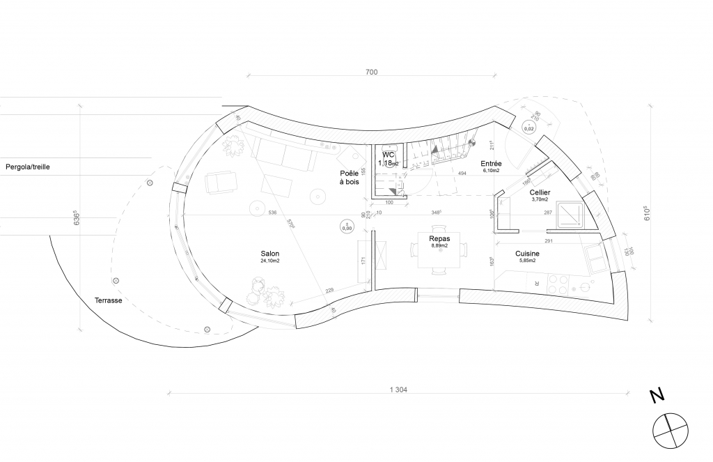 Projet de maison chaux - chanvre à Lavaudieu