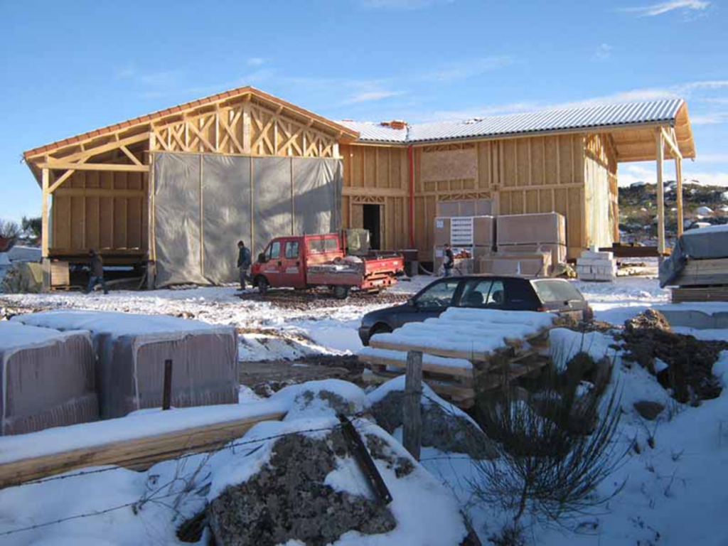 Maison à ossature bois à Rocles