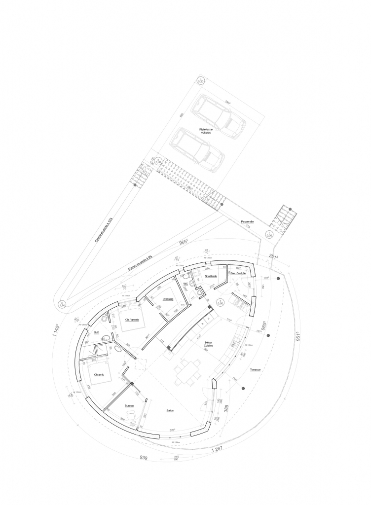 Projet maison en ossature bois et chanvre à Bas en Basset