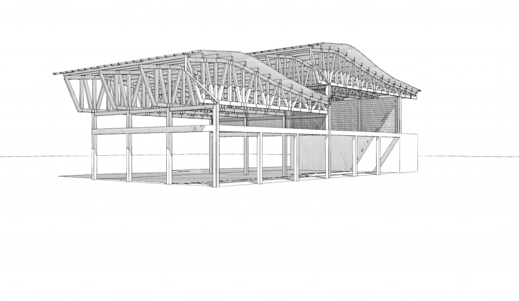 Construction d&#039;un abri bois pour CFA à Bains