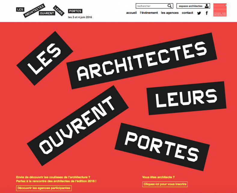 Affiche Journées Portes OUvertes des Architectes 2016