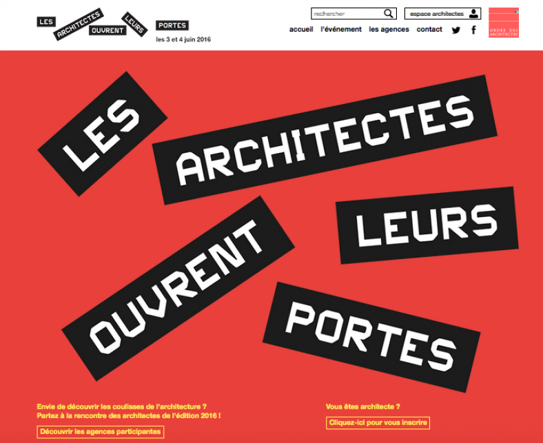 Affiche Journées Portes Ouvertes des Architectes 2016