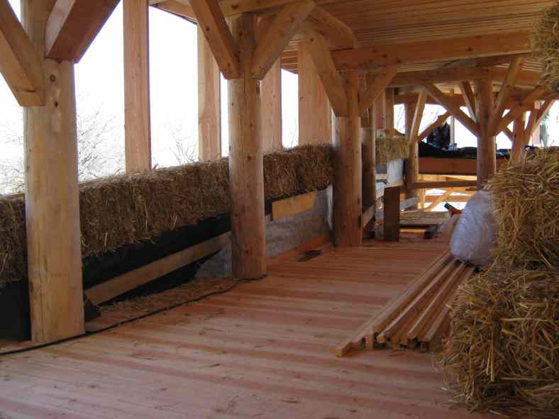 Chantier participatif - bottes de paille à Blassac