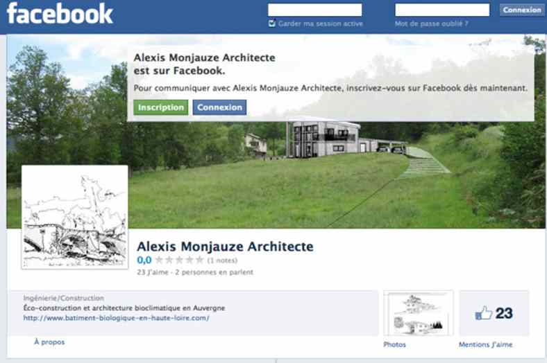 Monjauze architectes - Inauguration page facebook