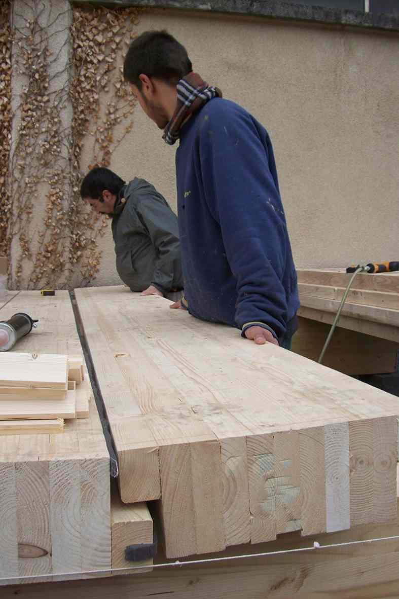 Dalle en bois massif au Puy en Velay