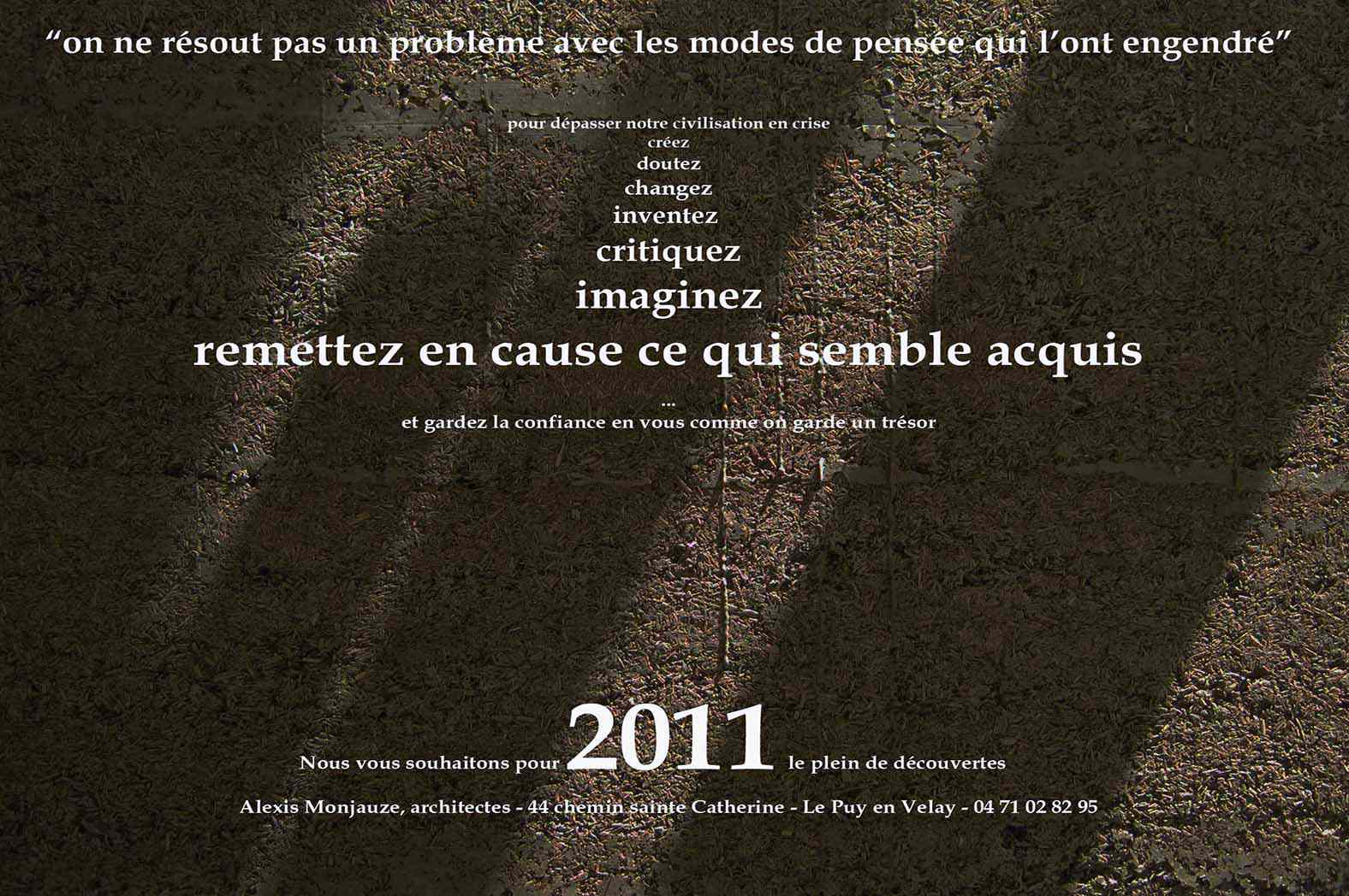 Monjauze architectes - Voeux 2011 - Le Puy-en-Velay 
